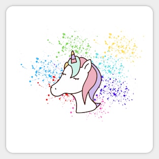 Pretty Female Unicorn Sticker